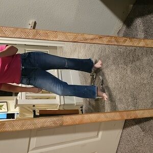 STUNNING BAYEAS HIGH RiSE FLARE DISTRESSED Raw Edge Jeans